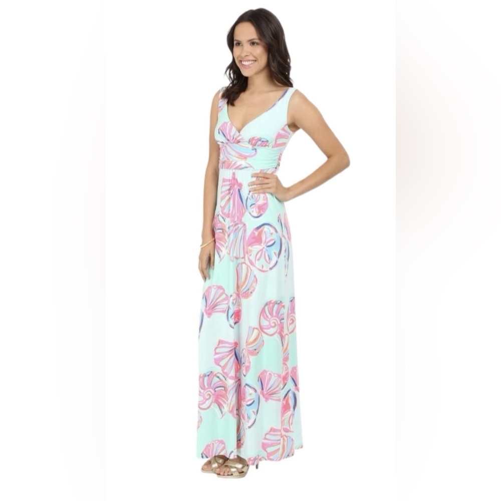 Lilly Pulitzer Sloane Maxi Dress Minty Fresh On The Rocks